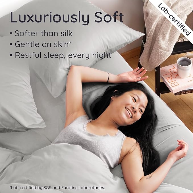 Bambaw 100% Viscose Derived from Bamboo Fitted Sheet King Size, Cooling Fitted - Image 4