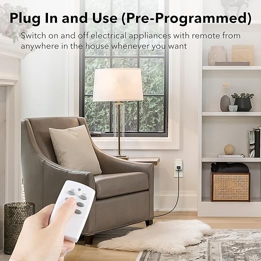 BN-LINK Mini Wireless Remote Control Outlet Switch Power Plug in - Image 2