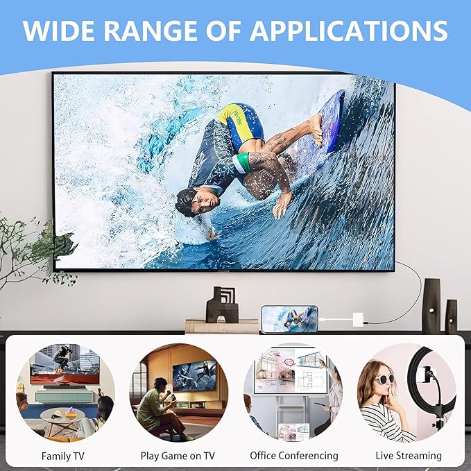 Kinhaly USB C to HDMI for TV, 4K@60Hz Type C to HDMI Adapter - Image 5