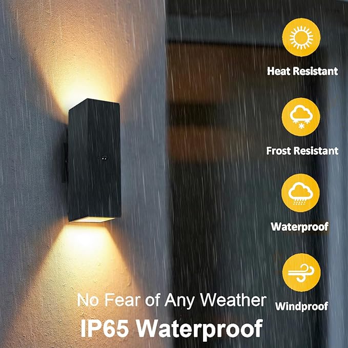 WISELUME Motion Sensor Outdoor Wall Lights, Dusk to Dawn Porch & Patio Sconce - Image 6
