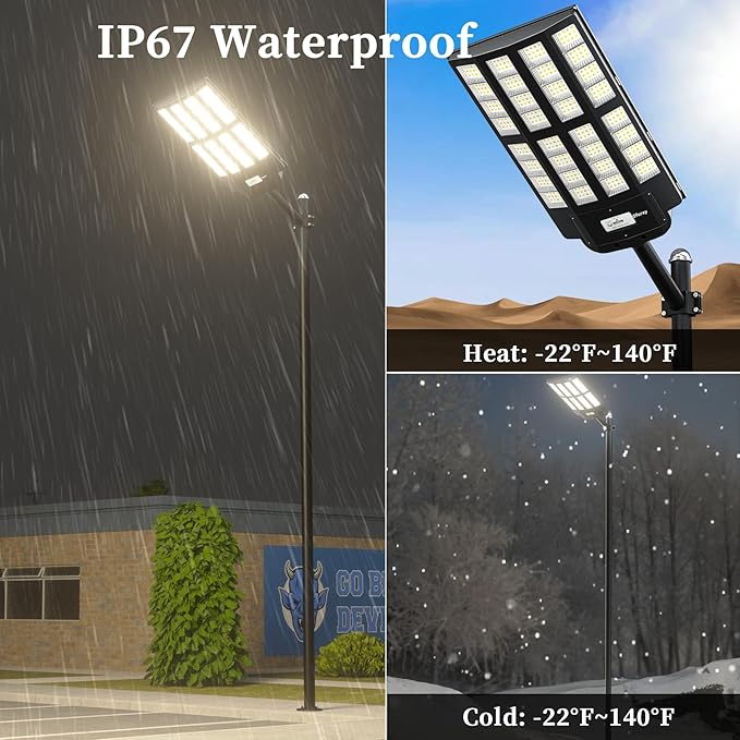 Ofuray Of-6200W Solar Street Lights Outdoor, 620000LM Solar Security Flood - Image 5