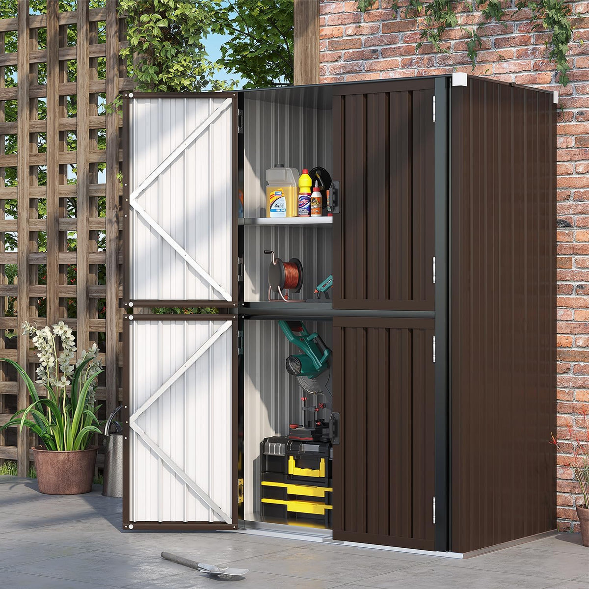 aecojoy outdoor storage cabinet waterproof, 70'' large vertical, main product view