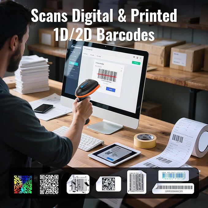 Tera 1D 2D QR Barcode Scanner Wireless and Wired - Image 8