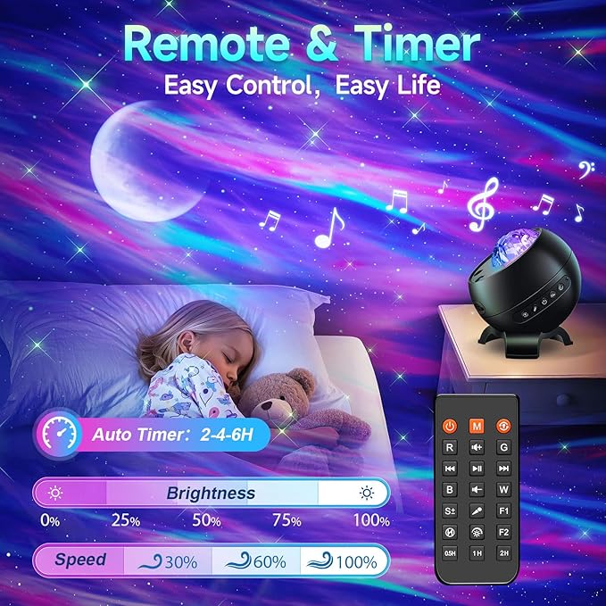 Northern Galaxy Light Projector, 300+Modes & 5 Films Star Projector, 15 White - Image 8