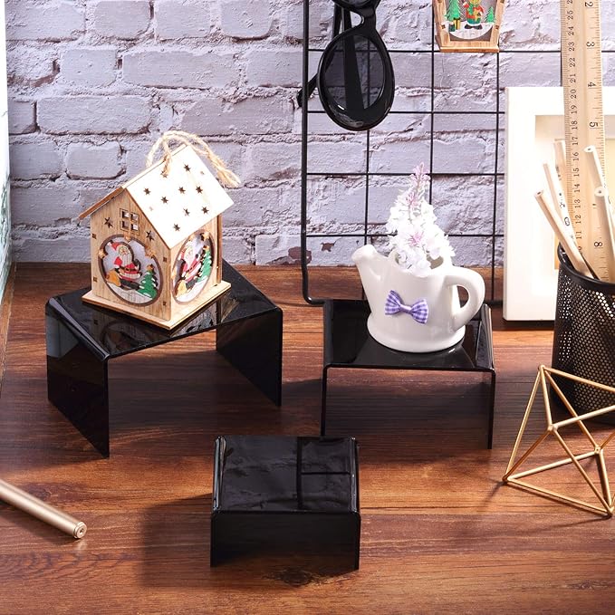 Chuangdi 2 Sets Acrylic Display Risers, Product Stand, Jewelry Display Riser - Image 7