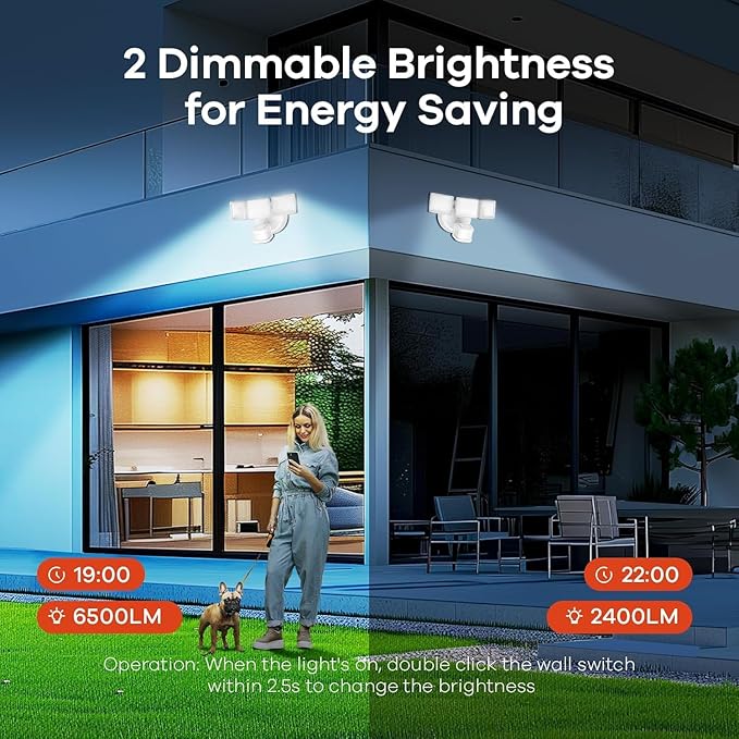 OREiN 10000LM Super Bright LED Flood Light Outdoor, Hardwired Motion Sensor - Image 6