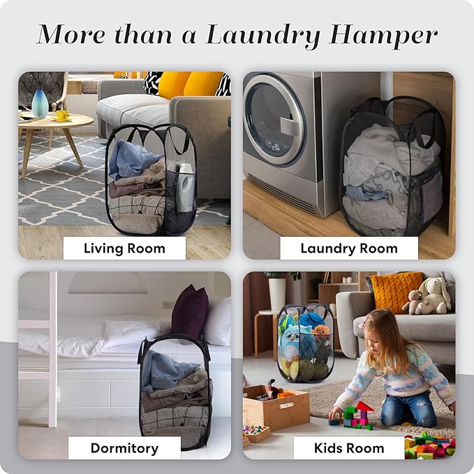 Handy Laundry Collapsible Mesh Pop Up Hamper - Image 8