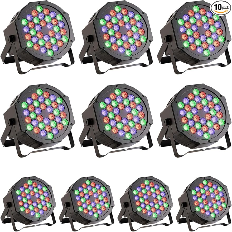 36 LED Stage Lights 7 Modes RGB DJ Par Lights by JAJALUYA