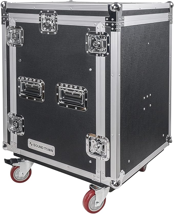 Sound Town Heavy-Duty 1/2" Plywood 14U PA DJ Pro Audio Rack/Road ATA Case - Image 2