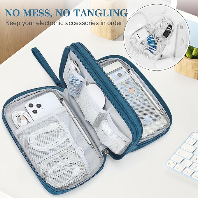 FYY Electronic Organizer, Large Travel Cable Organizer Bag Pouch Electronic - Image 5