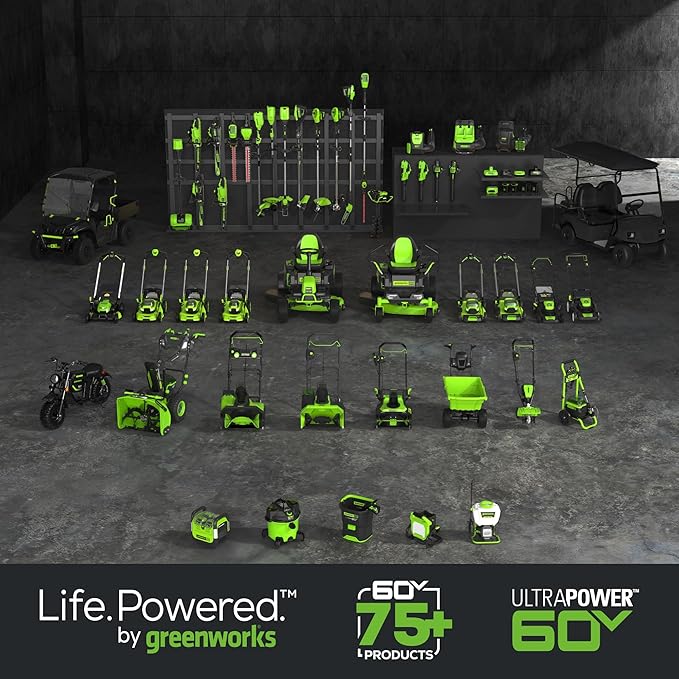 Greenworks 60V 550 CFM Brushless Backpack Blower, 5.0Ah Battery and 6A Charger - Image 13
