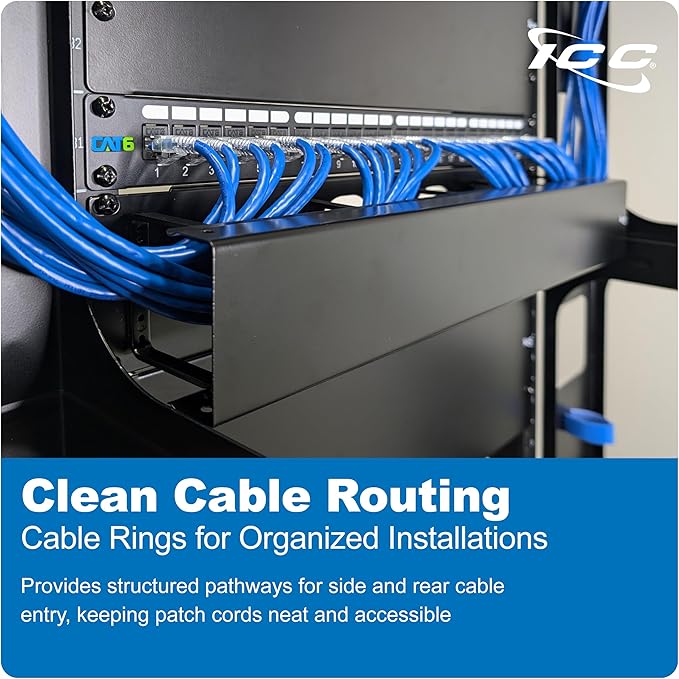 ICC 2U Ring Cable Manager Panel - Image 3