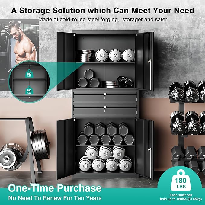 SISESOL Metal Storage Cabinet - Image 9