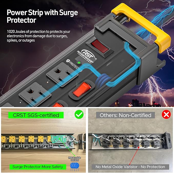 CRST Heavy Duty Metal Power Strip - Image 4