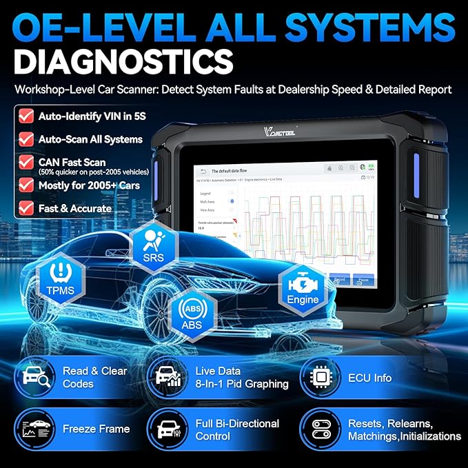 VDIAGTOOL Bidirectional Scan Tool VD70 Lite, OBD2 Scanner Diagnostic Tool - Image 4