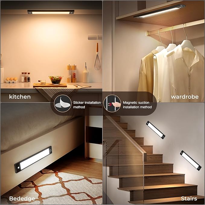 VST 72 LEDs Motion Sensor Lights Indoor 3 Color Temps, Dimmable Under Cabinet - Image 6