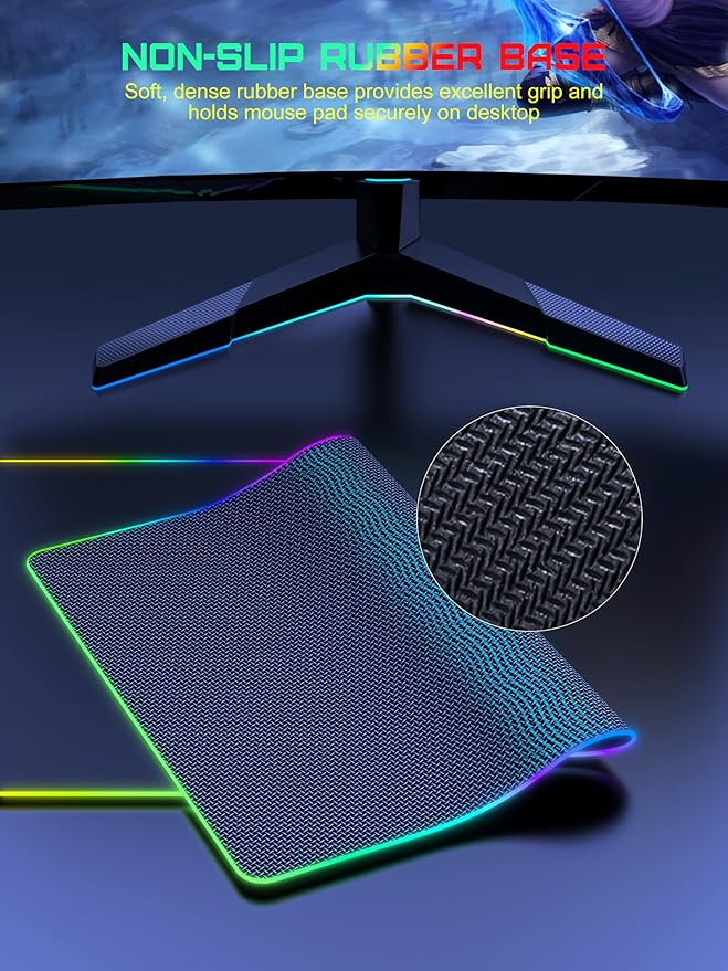 TopMade Wireless Charging Mouse Pad, RGB Gaming Mousepad Home Office Desk Pad - Image 7