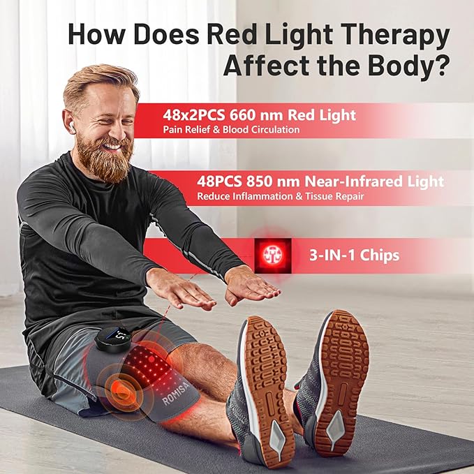 Red Light Therapy Knee Brace &Vibration Knee Massage, 660nm & 850nm - Image 5