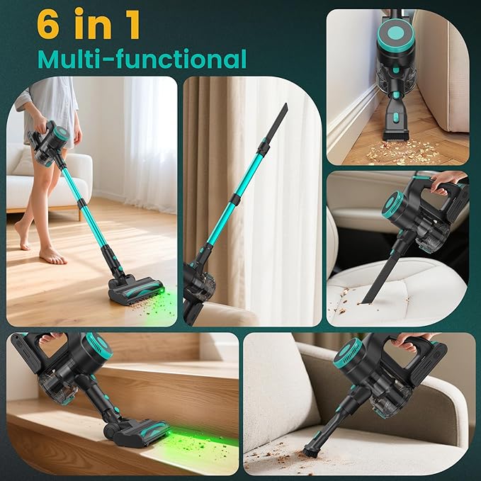 Zefiro 350W Cordless Vacuum Cleaner, 45Mins Runtime Vacuum Cleaners - Image 8