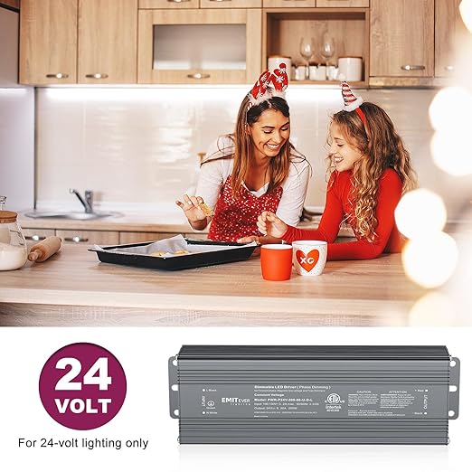 EMITEVER 200W Triac Dimmable LED Driver, Power Supply, AC 120V to DC 24V - Image 9