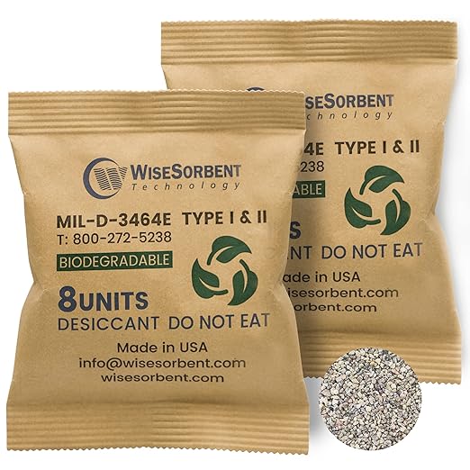 Wisesorb Kraft Clay Desiccants Packs by Wisesorb