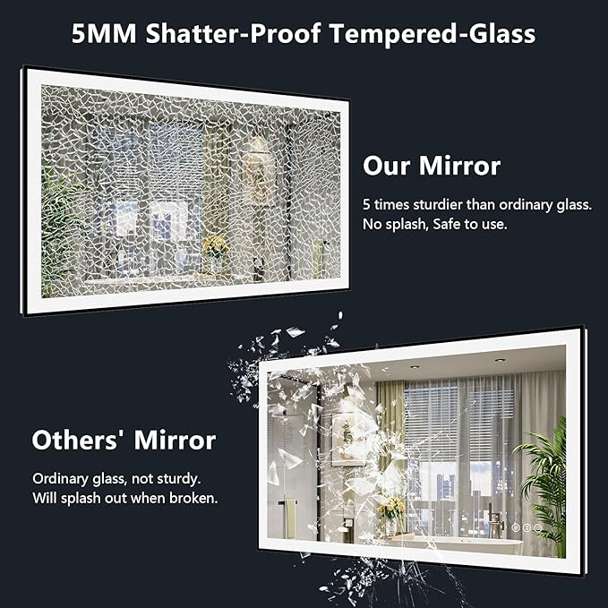 YEELAIT 55x36 Inch LED Bathroom Mirror - Image 7