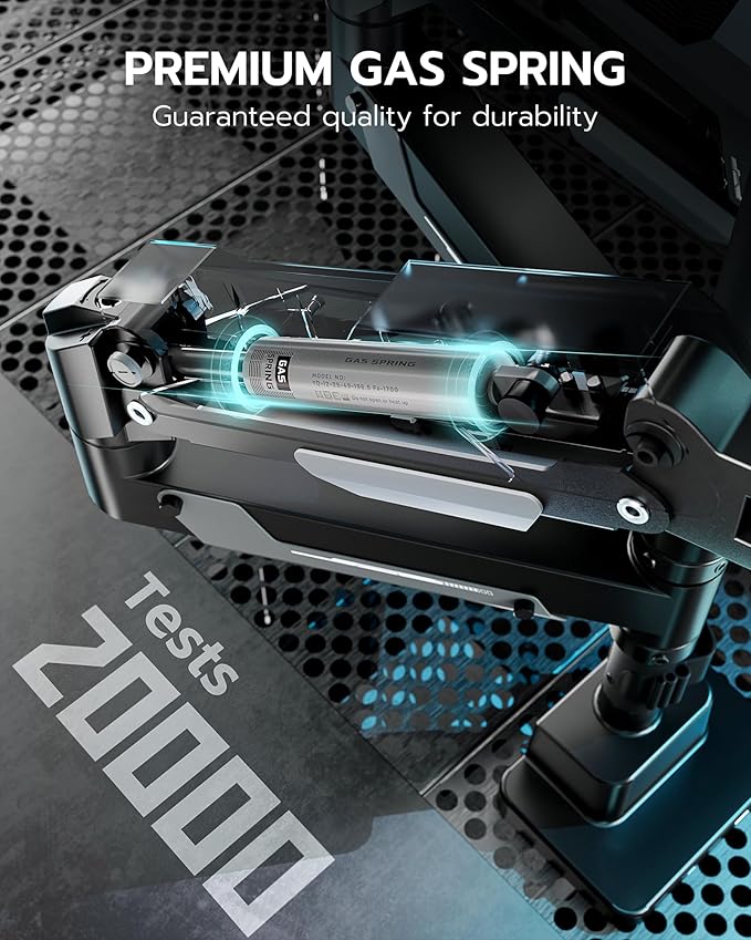 ARES WING Dual Monitor Mount, Adjustable Stacked Monitor Stand - Image 6