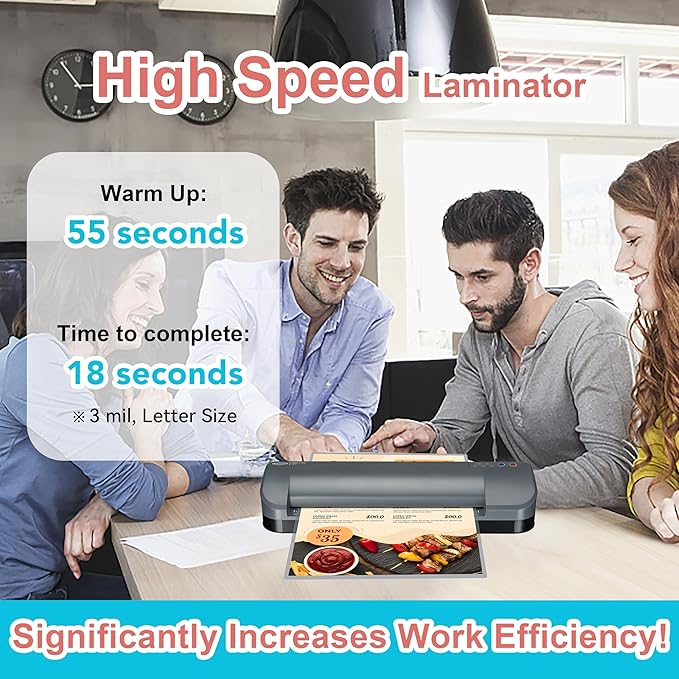 SINCHI 13-Inch Thermal Laminator & Foil Applicator, 3–10 Mil, 55s Warm-Up - Image 2