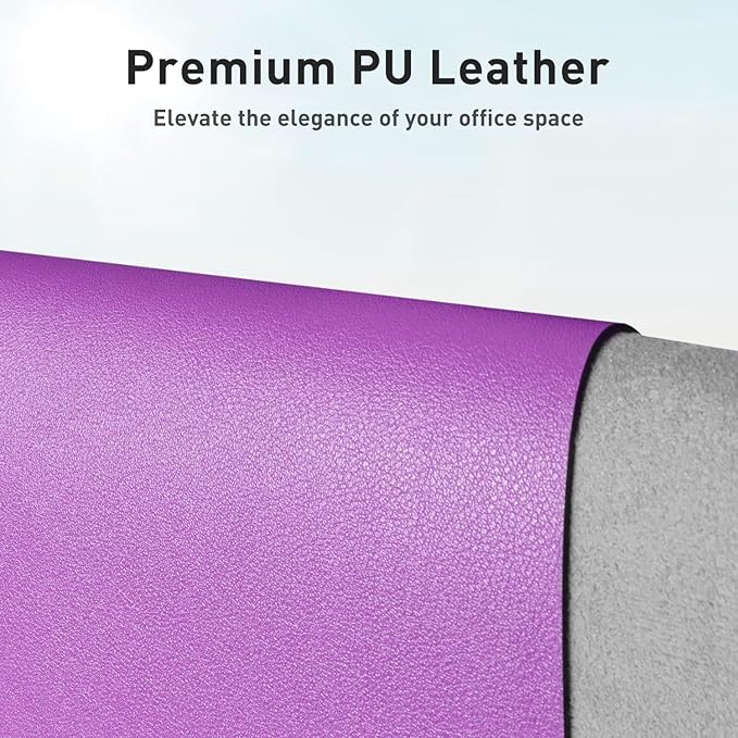 Aothia Leather Desk Pad Protector, Mouse Pad, Office Desk Mat, Non-Slip PU - Image 2