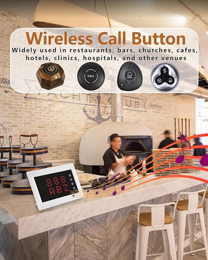 Wireless Calling System Call Waiter Restaurant Pager System - Image 3