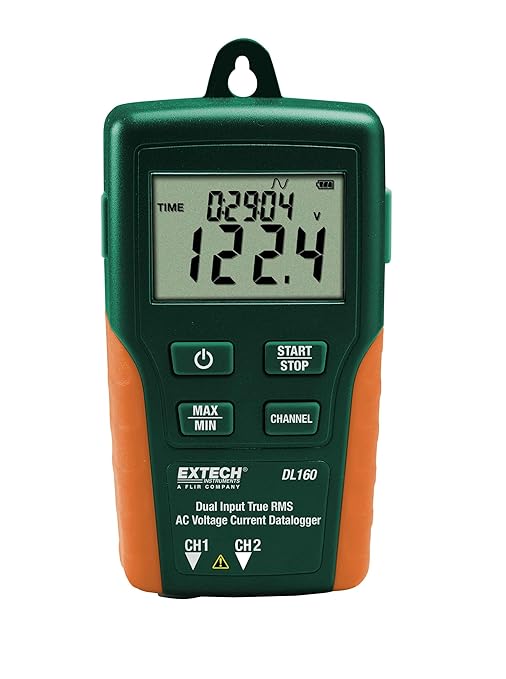 Extech DL160 Dual Input True RMS AC Voltage/Current Datalogger by Extech