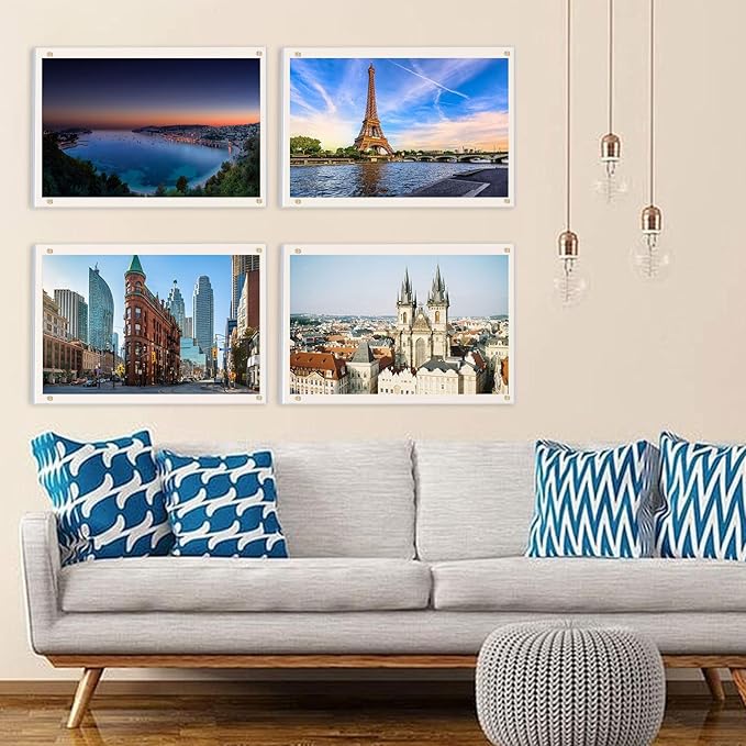 Kalami 8.5x14 Acrylic Wall Mount Picture Frame Self Adhesive, No Drill Floating - Image 6