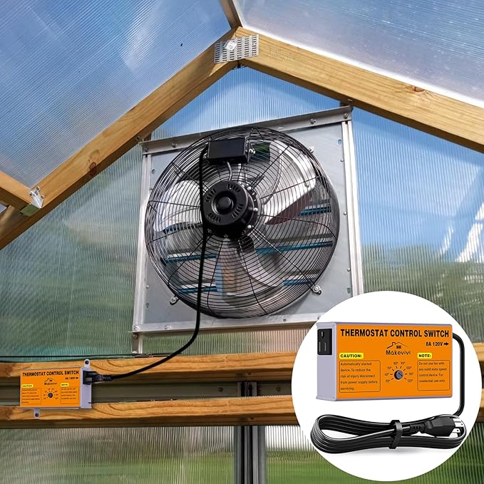 Attic Fan Thermostat-Control, Adjustable Thermostat - Image 5