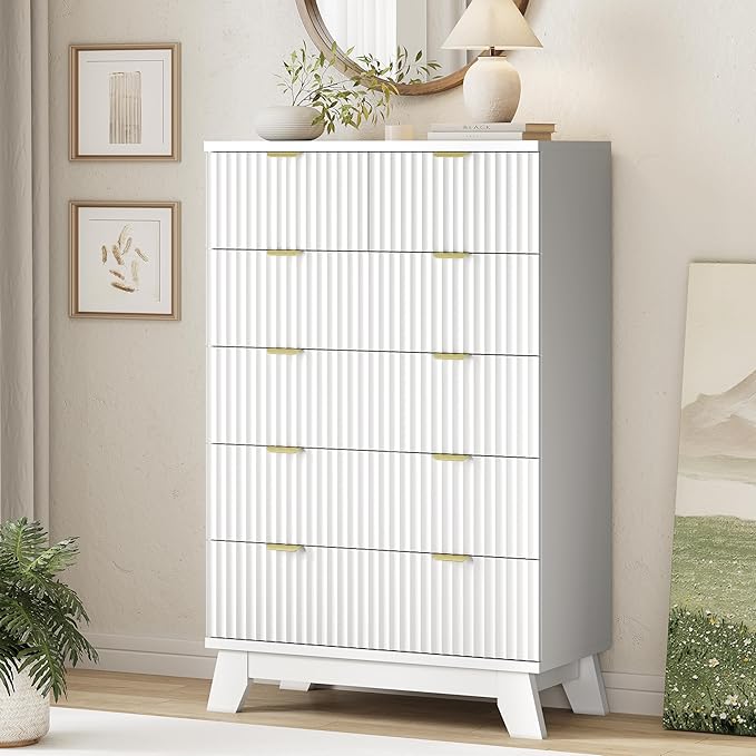 Xixini Fluted Dresser for Bedroom by Xixini