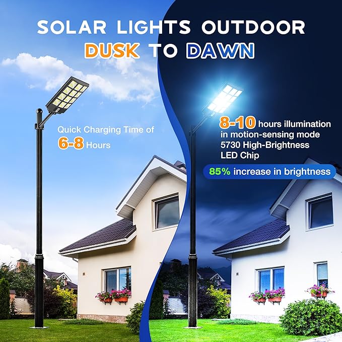 Solar Lights Outdoor Waterproof, 8000W Solar Street Light - Image 5