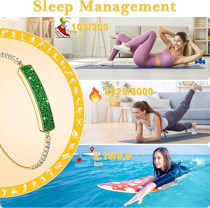 Smart Bracelet for Women, Jewelry Fitness Tracker - Image 4