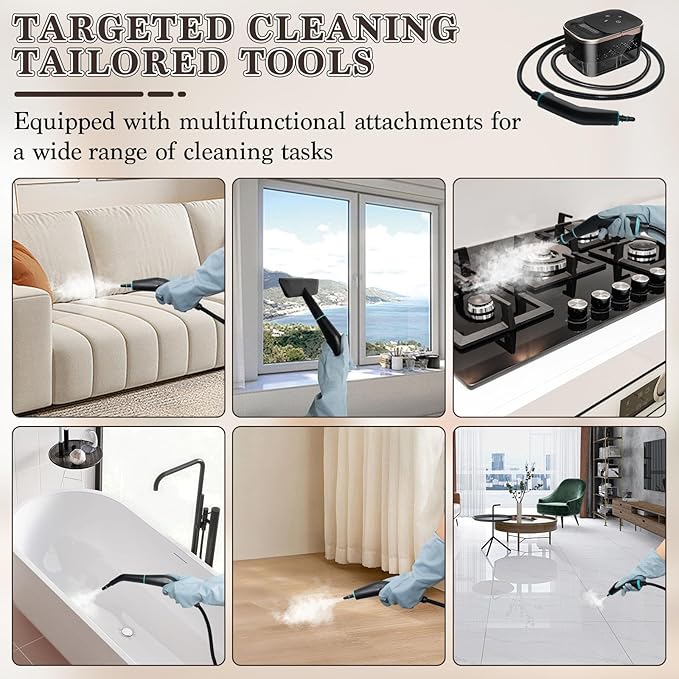 Steam Cleaner, 15s Heat-Up 42.27oz Tank, 2500w Handheld Steam Cleaner - Image 4