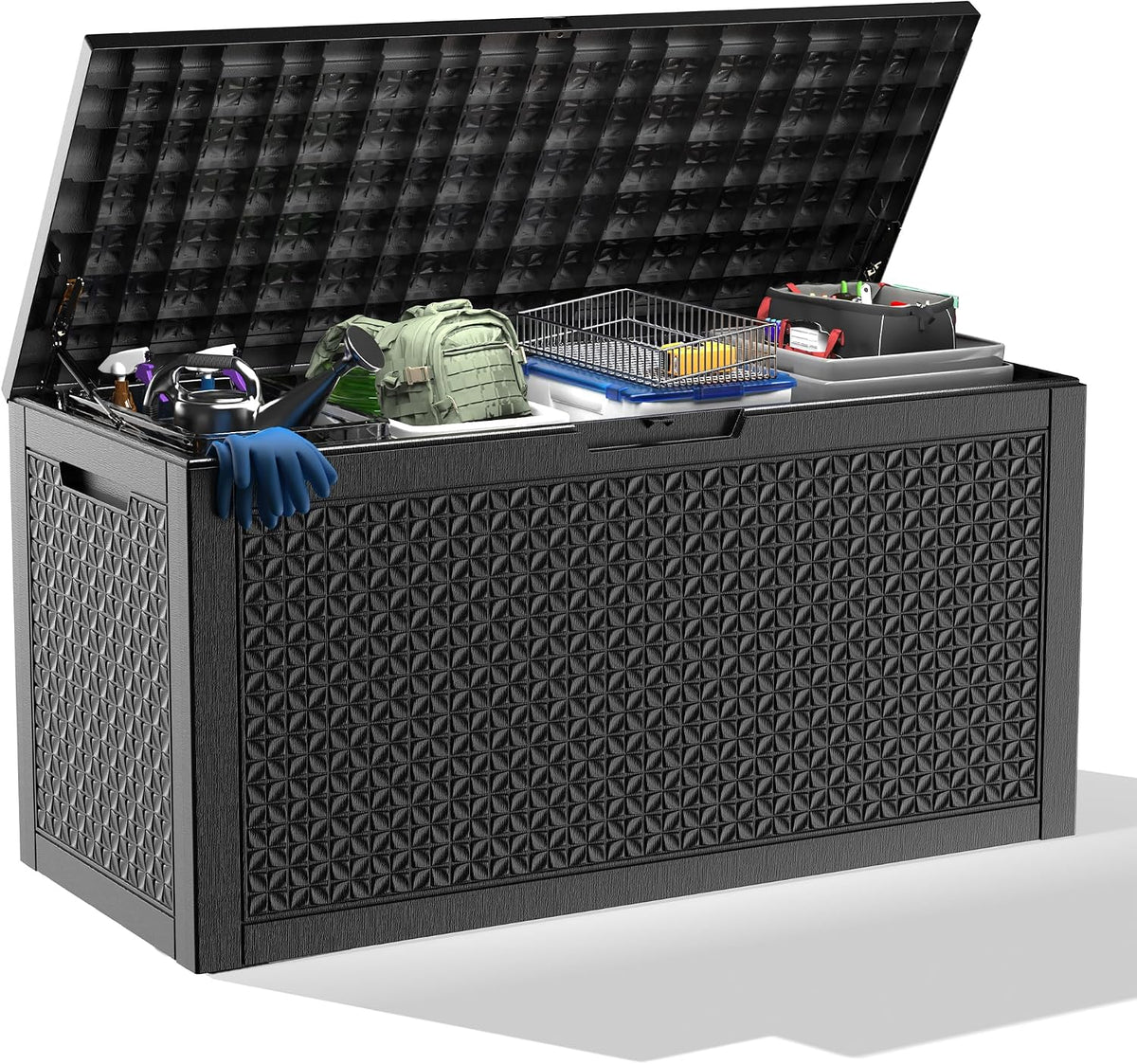 resin deck box outdoor storage box waterproof for, main product view
