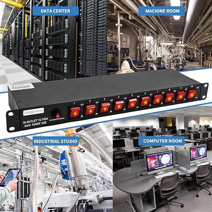 1U PDU Horizontal Rackmount Power Strip - Image 8