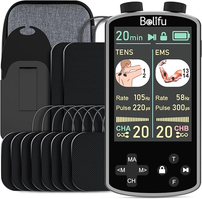 TENS EMS Unit Muscle Stimulator by Belifu