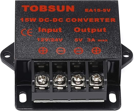 DC 12V/24V to 5V 3A Step Down Converter - 12V Voltage Regulator Buck Converter by VOLRANTISE