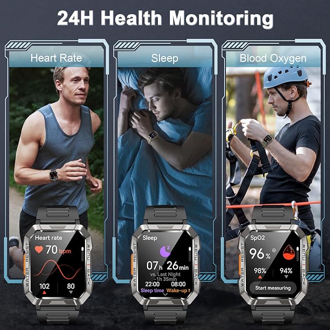 Military Smart Watch for Men, Outdoor Sports Smartwatch - Image 5
