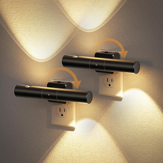 JandCase LED Night Light, Modern Rotating Night Lights Plug into Wall, Soft by JandCase