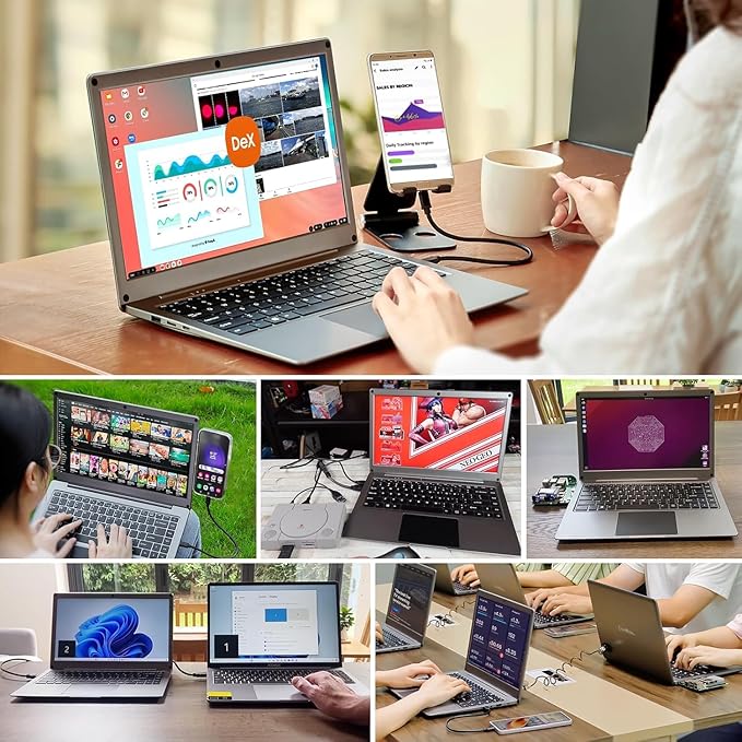 Portable Monitor with Keyboard, 14inch 1080P FHD Lapdock Compatible with - Image 6