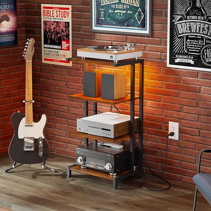 X-cosrack 16.5" Small 4-Tier AV Media Stand - Image 4