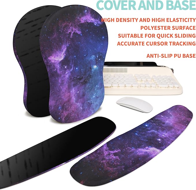 KUOSGM 2-in-1 Ergonomic Set, Wave Rise Keyboard Wrist Rest and Massage Bulge - Image 6