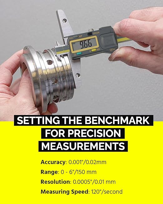 iGAGING Absolute Origin 0-6" Double Cut Depth Digital Caliper, IP54 Electronic - Image 3
