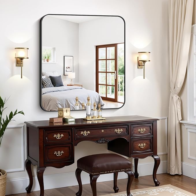 FORBATH Bathroom Mirror 36x40 Inch, Large Rectangular Wall Mirror - Image 6