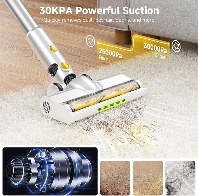 Honki Cordless Vacuum Cleaner for Home, Powerful Stick Vacuum - Image 2