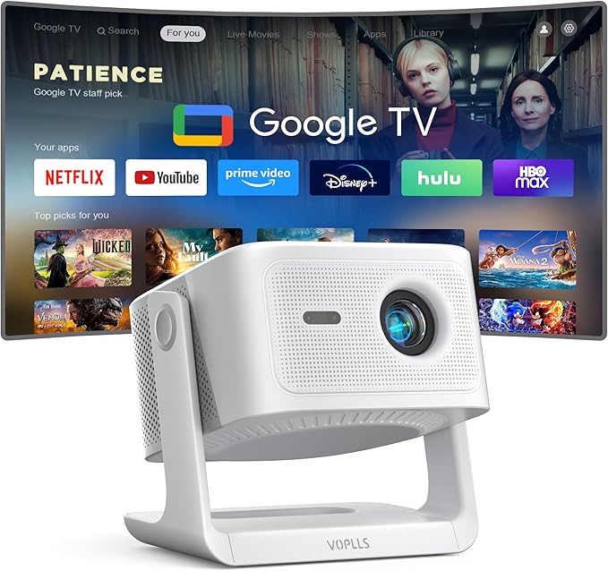 【Official Licensed Google TV】4K Smart Projector by VOPLLSProjector